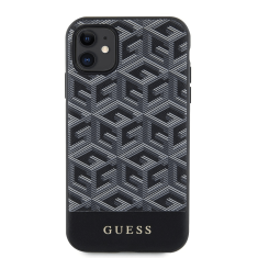 Guess Originalni ovitek G-Cube GUHMN61HGCFSEK z Magsafe za iPhone 11 - črn