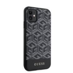 Guess Originalni ovitek G-Cube GUHMN61HGCFSEK z Magsafe za iPhone 11 - črn