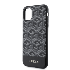 Guess Originalni ovitek G-Cube GUHMN61HGCFSEK z Magsafe za iPhone 11 - črn