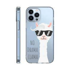 Onasi Clear Case No Drama LLama za iPhone 15 - prozoren