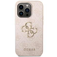 Guess GUHCP15M4GMGPI silikonski ovitek za iPhone 15 Plus - roza z zlatim logom