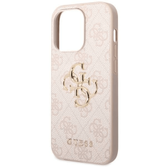 Guess GUHCP15M4GMGPI silikonski ovitek za iPhone 15 Plus - roza z zlatim logom