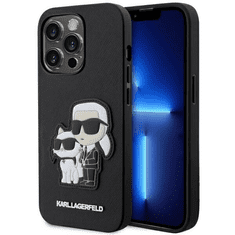 Karl Lagerfeld Originalen ovitek iPhone 14 Pro - IML NFT Full Bodies - črna zaščita - KLHCP14LSANKCPK