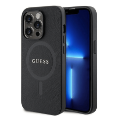 Guess Originalni ovitek GUHMP15LPSAHMCK z Magsafe Saffiano za iPhone 15 Pro - črn