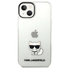 Karl Lagerfeld Originalen ovitek iPhone 14 Plus 6.7 - Choupette Logo - prozoren ovitek - KLHCP14MCTTR