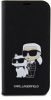 Karl Lagerfeld Originalen NFT ovitek iPhone 15 - Saffiano Karl and Choupette - knjiga črna - KLBKP15SSANKCPK