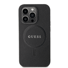 Guess Originalni ovitek GUHMP15LPSAHMCK z Magsafe Saffiano za iPhone 15 Pro - črn