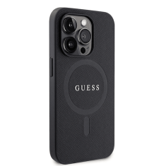 Guess Originalni ovitek GUHMP15LPSAHMCK z Magsafe Saffiano za iPhone 15 Pro - črn