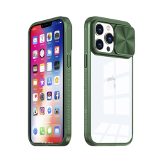 Onasi Lens Cover silikonski ovitek zaščita za iPhone 11 - prozorno/zelen