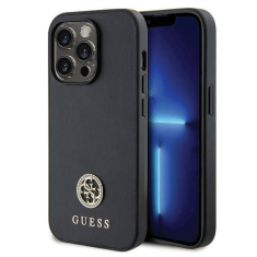 Guess GUHCP15LPS4DGPK silikonski ovitek za iPhone 15 Pro - črn