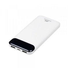 Zunanja baterija powerbank 10.000 mAh VA2240 Quick Charge z LCD-jem bel