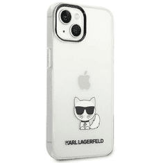 Karl Lagerfeld Originalen ovitek iPhone 14 6.1 - Choupette Logo - prozoren ovitek - KLHCP14SCTTR