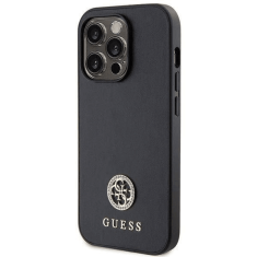 Guess GUHCP15LPS4DGPK silikonski ovitek za iPhone 15 Pro - črn