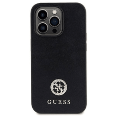 Guess GUHCP15LPS4DGPK silikonski ovitek za iPhone 15 Pro - črn