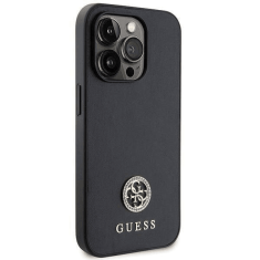 Guess GUHCP15LPS4DGPK silikonski ovitek za iPhone 15 Pro - črn