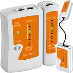 MG Bigstren kabelski tester RJ45 / RJ11, belo/oranžna