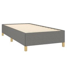 Vidaxl Box spring postelja z vzmetnico temno siva 100x200 cm blago