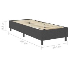 Vidaxl Posteljni okvir boxspring sivo blago 80x200 cm