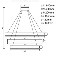 Nedes viseča LED svetilka 90W IP20 CCT