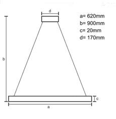 viseča LED svetilka 50W IP20 CCT