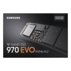 Samsung SSD 500 GB 970 EVO M.2 PCI-Express NVMe M.2 2280 V-NAND TLC (branje/pisanje: 3500/3200 MB/s)