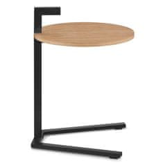 Kela Zložljiva miza Oak metal black KL-24265