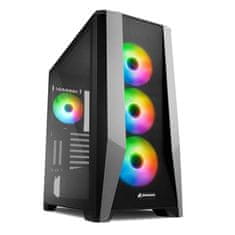 Sharkoon TG7M RGB ATX okno gaming črno ohišje