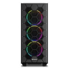 Sharkoon RGB Hex midiATX okno črno ohišje