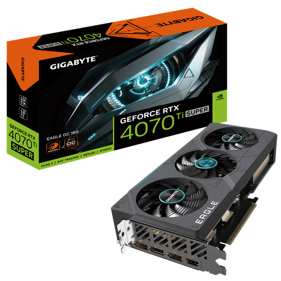 Gigabyte GeForce RTX 4070 Ti SUPER Eagle OC grafična kartica, 16GB GDDRX6 (GV-N407TSEAGLE OC-16GD)