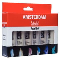 Amsterdam Komplet akrilnih barv Amsterdam 6x20ml Perla kovinski odtenki