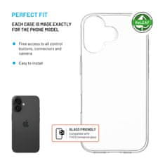 Ovitek FIXED gel ReStory AntiUV za Apple iPhone 16, prozoren