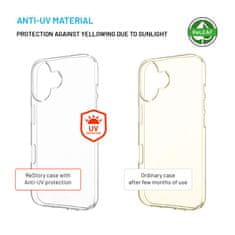 Ovitek FIXED gel ReStory AntiUV za Apple iPhone 16, prozoren