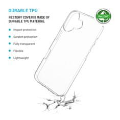 Ovitek FIXED gel ReStory AntiUV za Apple iPhone 16, prozoren