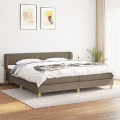 Vidaxl Box spring postelja z vzmetnico taupe 200x200 cm blago