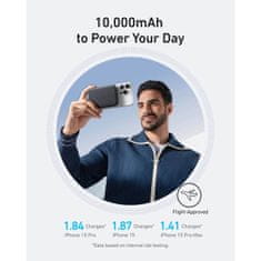 Anker MagGo 10K Slim brezžični powerbank, črn