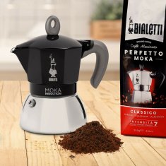 BIALETTI Italijanski Kuhalnik za Kavo Bialetti Moka Črna Aluminij