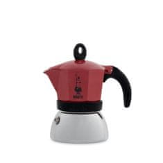 BIALETTI Italijanski Kuhalnik za Kavo Bialetti Moka Induction Rdeča Kovina Aluminij 150 ml