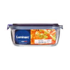 Luminarc Hermetična Škatla za Malico Luminarc Easy Box Modra Steklo (6 kosov) (1,22 L)