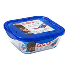 Pyrex Hermetična Škatla za Malico Pyrex Cook & go 21 x 21 x 9 cm Modra 1,9 L Steklo (6 kosov)