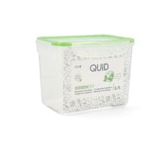 Quid Hermetična Škatla za Malico Quid Greenery Prozorno Plastika (3,7 L) (Pack 4x)