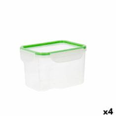 Quid Hermetična Škatla za Malico Quid Greenery 1,8 L Prozorno Plastika (Pack 4x)