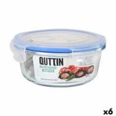 Quttin Hermetična Škatla za Malico Quttin Krožen 650 ml ø 15,5 x 7,1 cm (6 kosov)