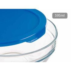 Pasabahce Okrogla Posoda za Malico s Pokrovom Chefs Modra 595 ml 14 x 6,3 x 14 cm (6 kosov)