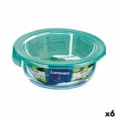 Luminarc Okrogla Posoda za Malico s Pokrovom Luminarc Keep'n Lagon Turkizno 420 ml 11,5 x 5,4 cm Steklo (6 kosov)