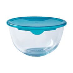 Pyrex Okrogla Posoda za Malico s Pokrovom Pyrex Cook & Store 16 x 16 x 10 cm Modra 1 L Silikon Steklo (3 kosov)