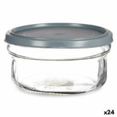 VIVALTO Okrogla Posoda za Malico s Pokrovom Siva Plastika 415 ml 12 x 6 x 12 cm (24 kosov)