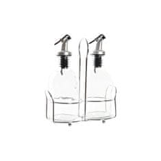 DKD Home Decor Posoda za olje DKD Home Decor Set za olje in kis Prozorno Kovina Kristal (2 kosov) (2 pcs)