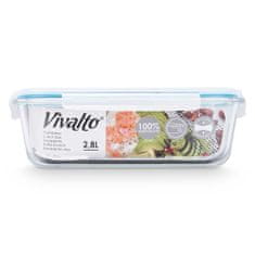 VIVALTO Posoda za živila Prozorno Silikon Borosilikatno steklo 2,8 L 29,5 x 9 x 22,8 cm (6 kosov)