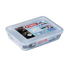 Pyrex Pravokotna Škatla za Malico s Pokrovom Pyrex Cook & Freeze 19 x 14 x 5 cm 800 ml Prozorno Silikon Steklo (6 kosov)