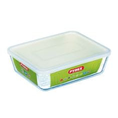 Pyrex Pravokotna Škatla za Malico s Pokrovom Pyrex Cook & Freeze 25 x 20 cm Prozorno Silikon Steklo 2,6 L (6 kosov)